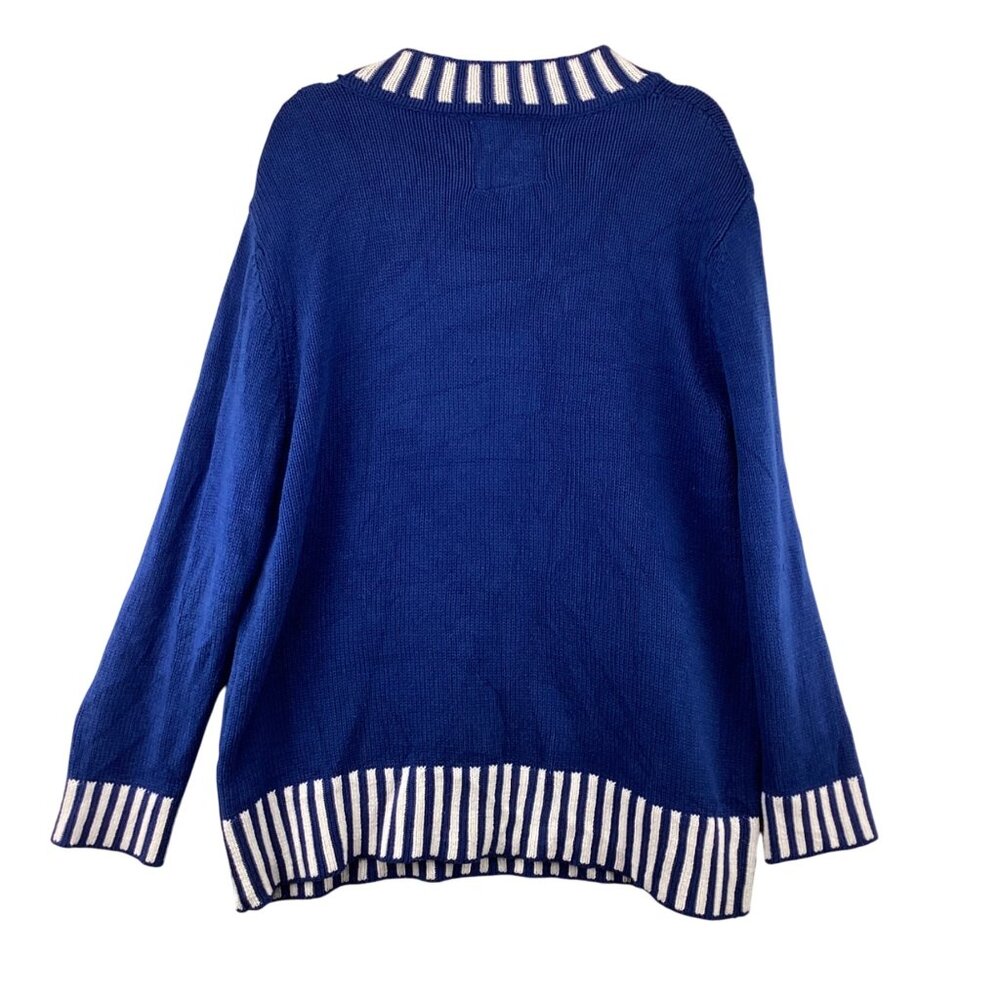 Christmas Men’s Sweater Santa Jingle Blue‎ Size XL Xlarge Booty Santa Bells - Picture 8 of 12